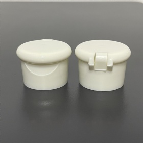 24mm Plastic Flip Top Cap 24-410 White Smooth Surface Dispensing Bottle Snap Top Cap